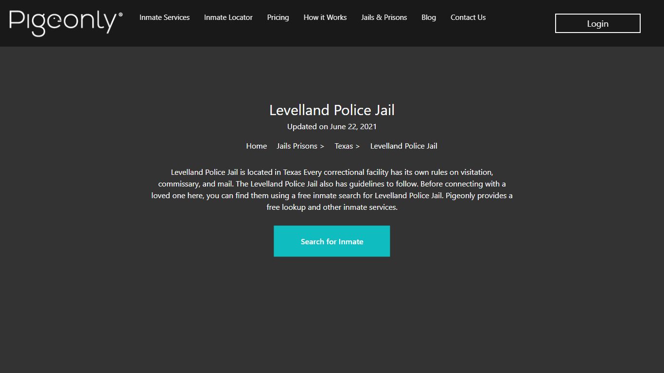 Levelland Police Jail Inmate Search | Texas